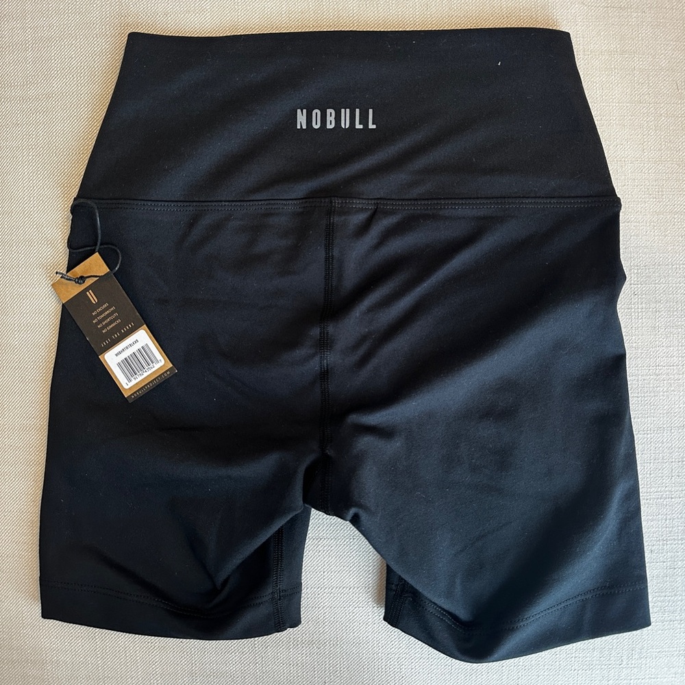 NOBULL WOMEN'S HIGH-RISE MATTE SHORT 6" Black Size XS (NWT)